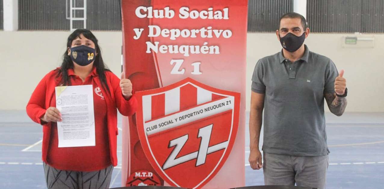 Firmaron convenio con el Club Social y Deportivo Neuquén Z1 para el uso de  la nueva Sala de Actividades Físicas - Neuquén Informa